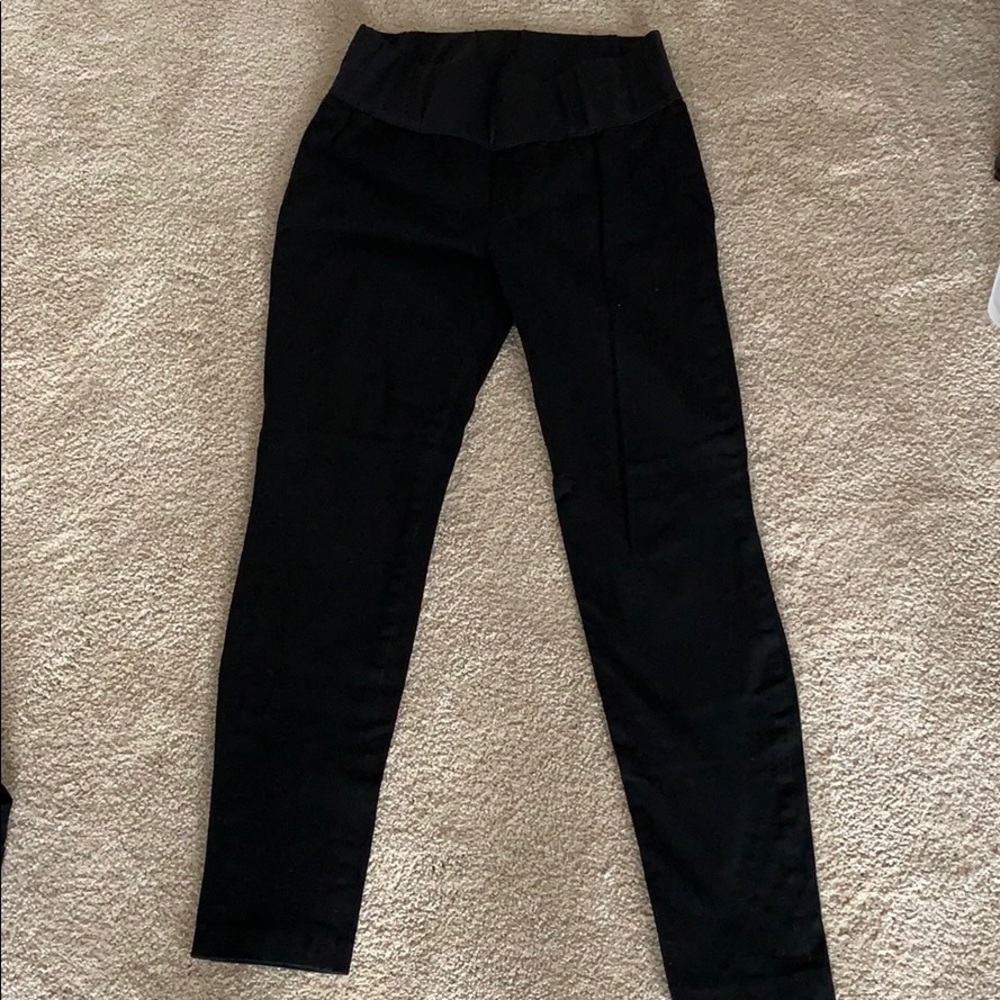 Skinny black maternity pants